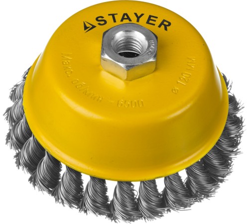 STAYER Ø 120 мм, щетка чашечная для УШМ 35128-120 STAYER Ø 120 мм, щетка чашечная для УШМ 35128-120