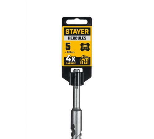 STAYER HERCULES-4Х 5x160 мм, SDS-plus бур (29290-160-05) STAYER HERCULES-4Х 5x160 мм, SDS-plus бур (29290-160-05)