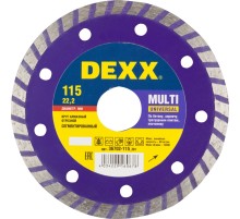 DEXX Multi Universal, 115 мм, (22.2 мм, 7 х 1.9 мм), сегментированный алмазный диск (36702-115) DEXX Multi Universal, 115 мм, (22.2 мм, 7 х 1.9 мм), сегментированный алмазный диск (36702-115)
