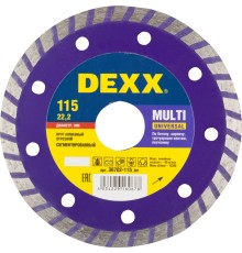 DEXX Multi Universal, 115 мм, (22.2 мм, 7 х 1.9 мм), сегментированный алмазный диск (36702-115)