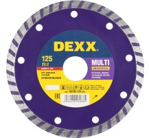 DEXX Multi Universal, 125 мм, (22.2 мм, 7 х 2.0 мм), сегментированный алмазный диск (36702-125)