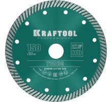 KRAFTOOL Turbo, 150 мм, (22.2 мм, 10 х 2.4 мм), сегментированный алмазный диск (36682-150) KRAFTOOL Turbo, 150 мм, (22.2 мм, 10 х 2.4 мм), сегментированный алмазный диск (36682-150)