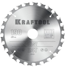 KRAFTOOL Fast, 190 х 30 мм, 24Т, пильный диск по дереву (36950-190-30) KRAFTOOL Fast, 190 х 30 мм, 24Т, пильный диск по дереву (36950-190-30)