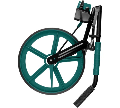 KRAFTOOL 0.1 - 99999.9 м, измерительное колесо (курвиметр) с металлическим шасси и рукояткой (34756)