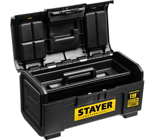STAYER 480 х 270 х 240, пластиковый, ящик для инструмента TOOLBOX-19 38167-19 Professional STAYER 480 х 270 х 240, пластиковый, ящик для инструмента TOOLBOX-19 38167-19 Professional
