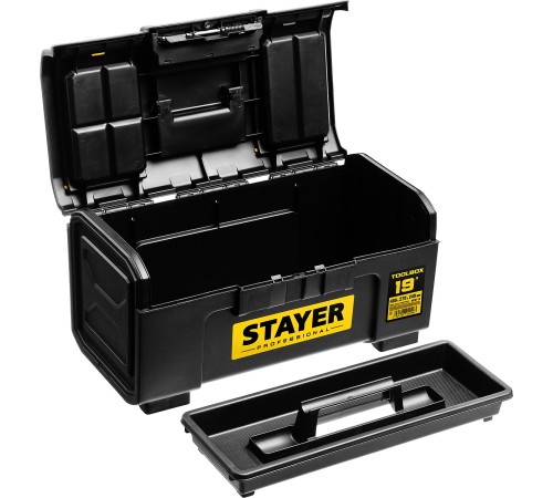 STAYER 480 х 270 х 240, пластиковый, ящик для инструмента TOOLBOX-19 38167-19 Professional STAYER 480 х 270 х 240, пластиковый, ящик для инструмента TOOLBOX-19 38167-19 Professional