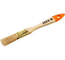 DEXX 20 мм, 3/4″, натуральная щетина, деревянная ручка, флейцевая, все виды ЛКМ, плоская кисть (0100-020)