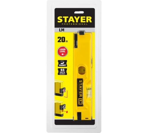 STAYER 20 м, точн. +/-0.5 мм/м, лазерный уровень LM 34985 STAYER 20 м, точн. +/-0.5 мм/м, лазерный уровень LM 34985
