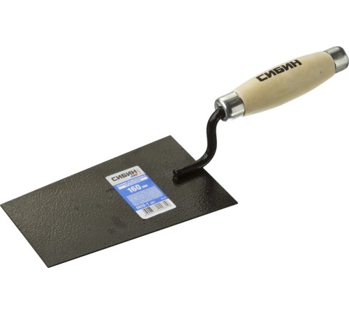 СИБИН 175х110х90 мм, стальная, деревянная ручка, кельма отделочника 0820-1_z01