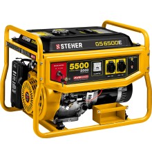 STEHER 5500 Вт, бензиновый генератор с электростартером (GS-6500E)