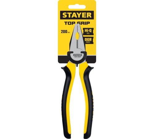 STAYER 200 мм, плоскогубцы комбинированные TOPGrip 2205-1-20_z02 STAYER 200 мм, плоскогубцы комбинированные TOPGrip 2205-1-20_z02