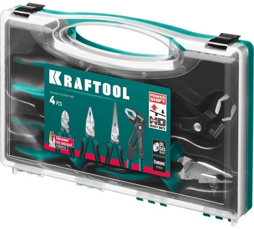 KRAFTOOL 4 шт, набор губцевого инструмента 22012 KRAFTOOL 4 шт, набор губцевого инструмента 22012