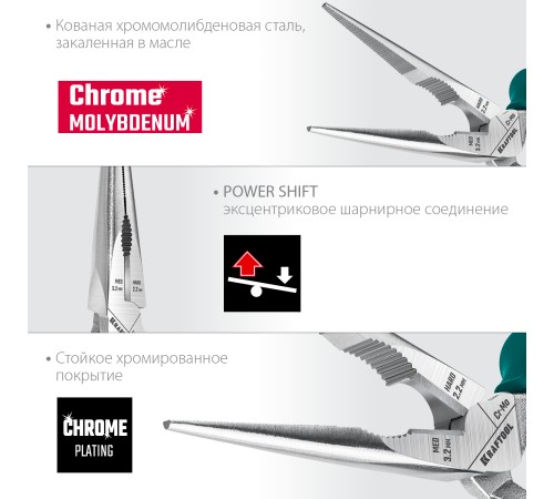 KRAFTOOL 4 шт, набор губцевого инструмента 22012 KRAFTOOL 4 шт, набор губцевого инструмента 22012