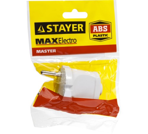 STAYER MAXElectro, белая, 6 А/220 В, 1300 Вт, прямая вилка (55150-W) STAYER MAXElectro, белая, 6 А/220 В, 1300 Вт, прямая вилка (55150-W)