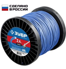 ЗУБР ЗВЕЗДА, 2.4 мм, 400 м, леска для триммера, Профессионал (71025-2.4)