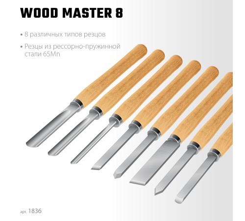 STAYER Wood Master, 8 предм., набор ручных резцов по дереву, Professional (1836) STAYER Wood Master, 8 предм., набор ручных резцов по дереву, Professional (1836)