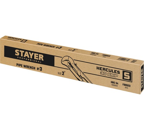 STAYER №3, изогнутые губки, ключ трубный HERCULES-S 27311-3_z01 Professional STAYER №3, изогнутые губки, ключ трубный HERCULES-S 27311-3_z01 Professional