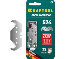 KRAFTOOL Solingen-S24, 5 шт, крюковидные лезвия (09643-S5) KRAFTOOL Solingen-S24, 5 шт, крюковидные лезвия (09643-S5)