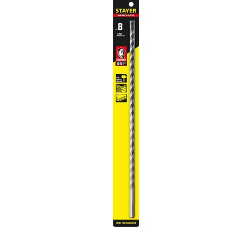 STAYER Hercules, 8 x 400 мм, cверло по бетону, Professional (2915-400-08) STAYER Hercules, 8 x 400 мм, cверло по бетону, Professional (2915-400-08)