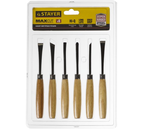 STAYER 6 шт, 165 мм, набор фигурных резцов MaxCut 1832-H6 STAYER 6 шт, 165 мм, набор фигурных резцов MaxCut 1832-H6