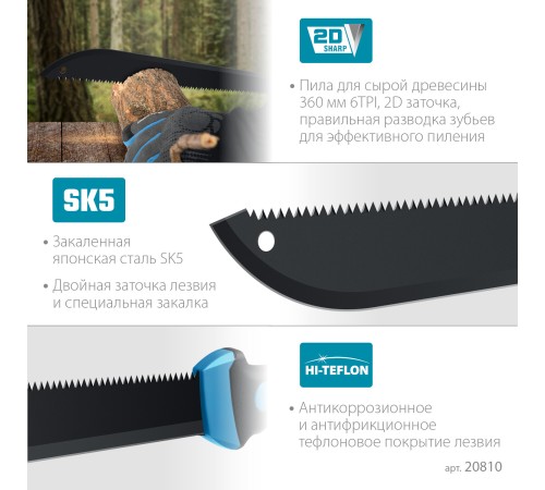 Мачете GRINDA PRO-Line FM 450, 450/650 мм Мачете GRINDA PRO-Line FM 450, 450/650 мм