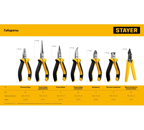 STAYER 120 мм, Мини-тонкогубцы изогнутые (2218-3) STAYER 120 мм, Мини-тонкогубцы изогнутые (2218-3)
