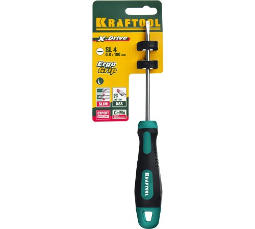KRAFTOOL SL4х90 мм, отвертка слесарная 250071-4.0-090 KRAFTOOL SL4х90 мм, отвертка слесарная 250071-4.0-090