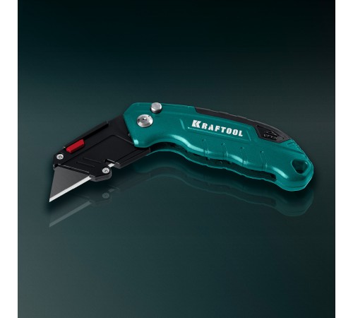 KRAFTOOL Helfer, компактный складной нож с трапециевидным лезвием, тип А24 (09242) KRAFTOOL Helfer, компактный складной нож с трапециевидным лезвием, тип А24 (09242)