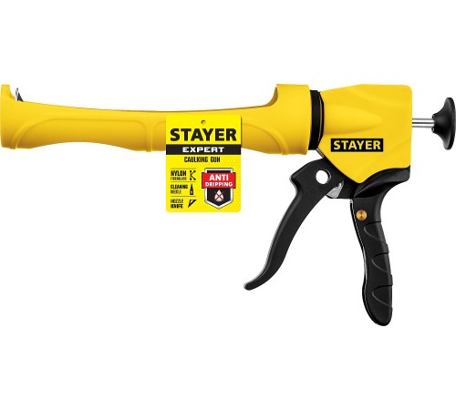 STAYER 310 мл, антикапельная система, полукорпусной пистолет для герметика 06690 PROFESSIONAL