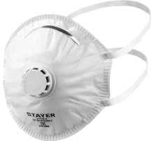 STAYER KV-95, класс защиты FFP2, коническая, фильтрующая полумаска с клапаном выдоха (11110-2)