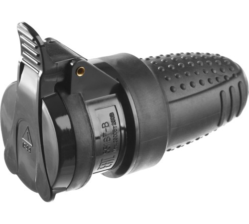 ЗУБР 16A/220 В, IP44, обрезиненная, заземление, розетка 55187-B Профессионал