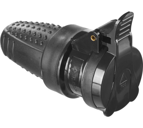 ЗУБР 16A/220 В, IP44, обрезиненная, заземление, розетка 55187-B Профессионал