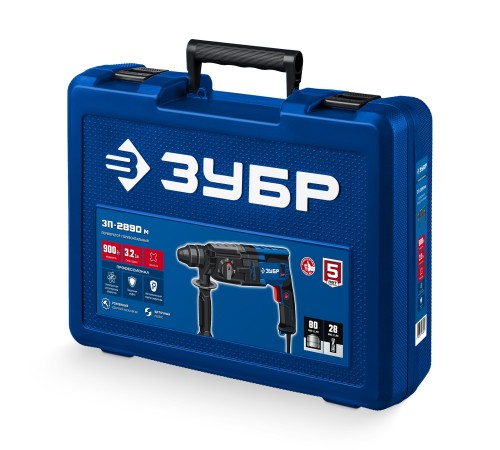 ЗУБР 28 мм, 900 Вт, перфоратор SDS Plus, мет. корпус, Профессионал (ЗП-2890 М) ЗУБР 28 мм, 900 Вт, перфоратор SDS Plus, мет. корпус, Профессионал (ЗП-2890 М)