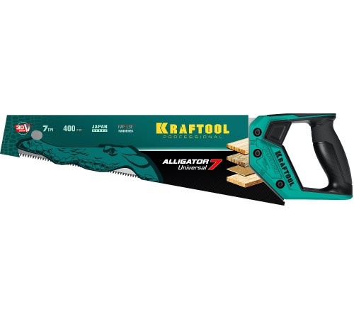 KRAFTOOL 7 TPI, 400 мм, ножовка универсальная Alligator Universal 7 15004-40_z01 KRAFTOOL 7 TPI, 400 мм, ножовка универсальная Alligator Universal 7 15004-40_z01
