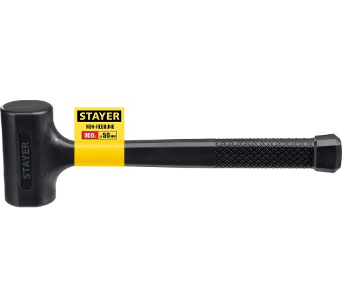 STAYER 900 г, 50 мм, облитый эластомером, безынерционный молоток 2042-900 STAYER 900 г, 50 мм, облитый эластомером, безынерционный молоток 2042-900