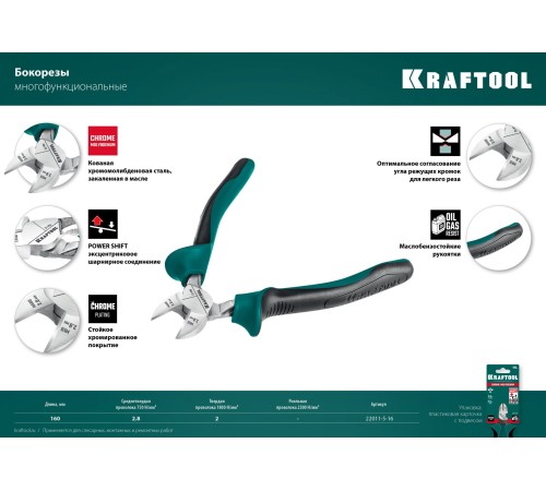 KRAFTOOL 160 мм, бокорезы EXTREM 22011-5-16_z01 KRAFTOOL 160 мм, бокорезы EXTREM 22011-5-16_z01