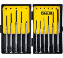 STAYER 11 предм., часовые отвертки (2560-H11) STAYER 11 предм., часовые отвертки (2560-H11)