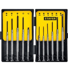 STAYER 11 предм., часовые отвертки (2560-H11) STAYER 11 предм., часовые отвертки (2560-H11)