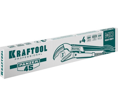 KRAFTOOL №4, изогнутые губки, ключ трубный PANZER-45 2735-30_z02 KRAFTOOL №4, изогнутые губки, ключ трубный PANZER-45 2735-30_z02