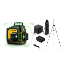 STAYER SL-3D #3, 50м, точн. +/-0,5 мм/м, зеленый лазерный нивелир, штатив (34963-3) STAYER SL-3D #3, 50м, точн. +/-0,5 мм/м, зеленый лазерный нивелир, штатив (34963-3)