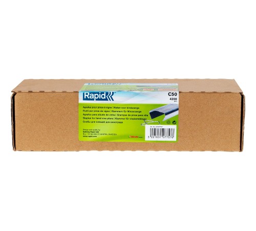 RAPID тип C50, 4200 шт, кольцевые скобы гальванизированные для LIG150 40107757 RAPID тип C50, 4200 шт, кольцевые скобы гальванизированные для LIG150 40107757