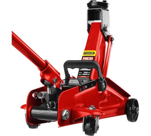 STAYER 2т, 125-320 мм, домкрат подкатной гидравлический RED FORCE 43152-2 STAYER 2т, 125-320 мм, домкрат подкатной гидравлический RED FORCE 43152-2