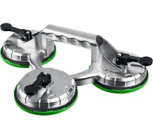 ЗУБР 140 кг, тройной алюминиевый подъемник на присоске, Профессионал (33723-3)