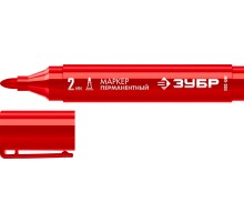 ЗУБР МП-300 красный, 2 мм перманентный маркер (06322-3) ЗУБР МП-300 красный, 2 мм перманентный маркер (06322-3)