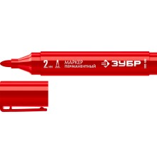 ЗУБР МП-300 красный, 2 мм перманентный маркер (06322-3) ЗУБР МП-300 красный, 2 мм перманентный маркер (06322-3)