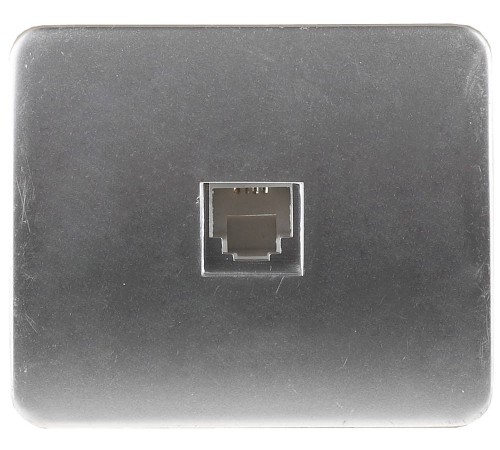 СВЕТОЗАР одинарная, светло-серый, розетка телефонная 