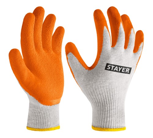 STAYER ULTRA, S-M, х/б перчатки с рельефным латексным покрытием, противоскользящие (11403-S) STAYER ULTRA, S-M, х/б перчатки с рельефным латексным покрытием, противоскользящие (11403-S)