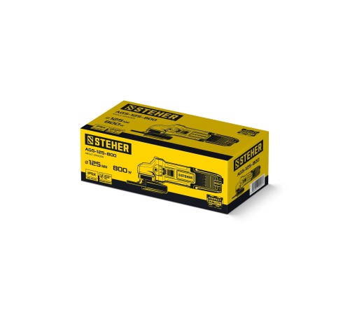 STEHER Компакт, d 125 мм, 800 Вт, УШМ (AGS-125-800) STEHER Компакт, d 125 мм, 800 Вт, УШМ (AGS-125-800)