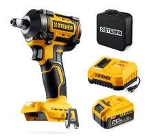 STEHER 20 В, 350 Н·м, 1 АКБ LMS (4 А·ч), бесщеточный ударный гайковерт, сумка (CWB-350-41)