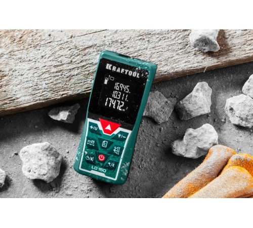 KRAFTOOL LD-150, 5 см - 150 м, лазерный дальномер (34767)
